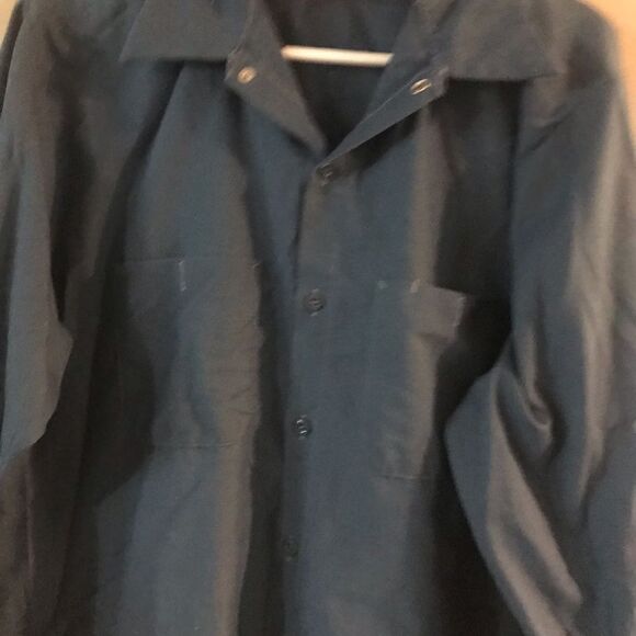 Red Kap Blue Men's Work Shirt Size Large - Picture 8 of 10